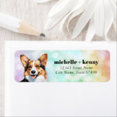 Pembroke Welsh Corgi Rücksendeadressen-Aufklebers (Insitu)