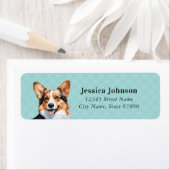 Pembroke Welsh Corgi Rücksendeadressen-Aufklebers (Insitu)