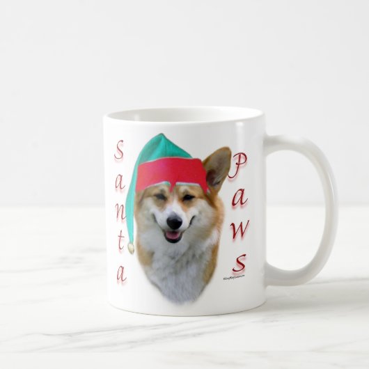 Pembroke Welsh Corgi Santa Paws Kaffeetasse (Rechts)