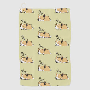Pembroke Welsh Corgi Schlafhund Lover ZZZ Haustier Golfhandtuch