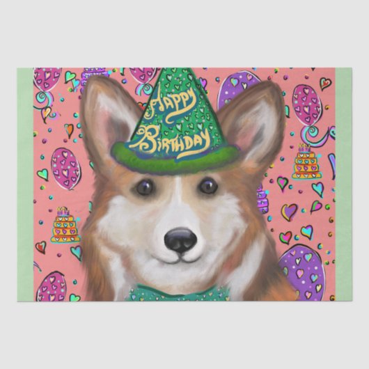 PEMBROKE WELSH CORGI SEIDENPAPIER (Vorderseite)
