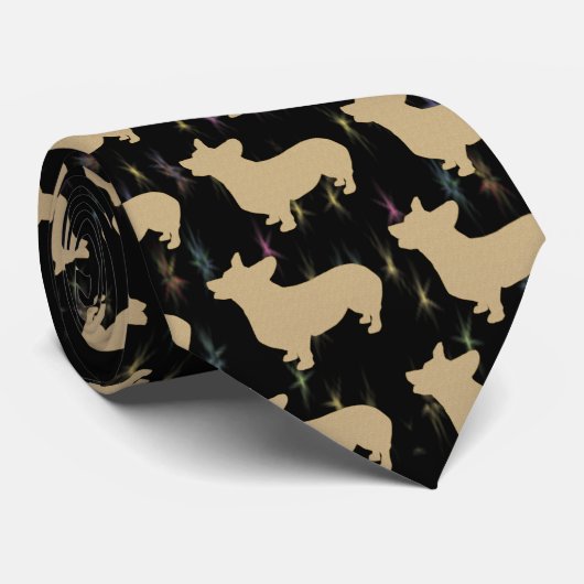Pembroke Welsh Corgi ShadowTie Krawatte (Gerollt)