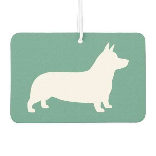 Pembroke Welsh Corgi Silhouette Autolufterfrischer (Vorderseite)