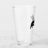 Pembroke Welsh Corgi Silhouette Custom Dog Lover Glas (Rechts)