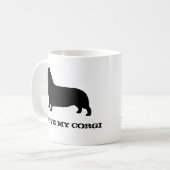 Pembroke Welsh Corgi Silhouette Custom Kaffeetasse (Vorderseite Links)