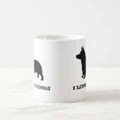 Pembroke Welsh Corgi Silhouette Custom Kaffeetasse (Mittel)