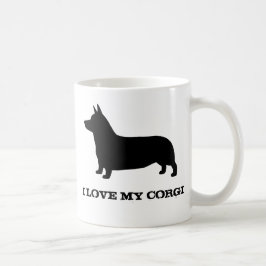 Pembroke Welsh Corgi Silhouette Custom Kaffeetasse