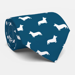 Pembroke Welsh Corgi Silhouetten Pattern Krawatte