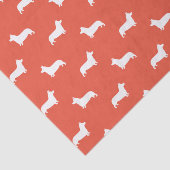 Pembroke Welsh Corgi Silhouetten Pattern Seidenpapier (Ausschnitt)
