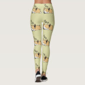 Pembroke Welsh Corgi Sleeping Hund Lover ZZZ Leggings (Rückseite)