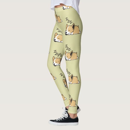Pembroke Welsh Corgi Sleeping Hund Lover ZZZ Leggings (Links)