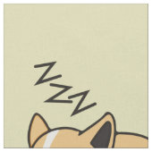 Pembroke Welsh Corgi Sleeping Hund Lover ZZZ Stoff (Nahaufnahme)