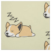 Pembroke Welsh Corgi Sleeping Hund Lover ZZZ Stoff (Muster)