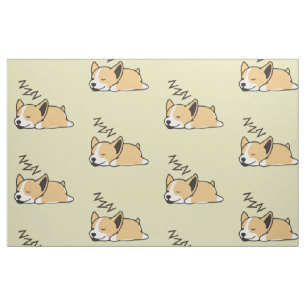 Pembroke Welsh Corgi Sleeping Hund Lover ZZZ Stoff
