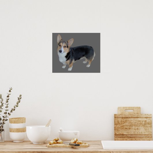 Pembroke Welsh Corgi Soulful Print Poster (Küche)