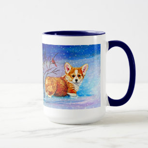Pembroke Welsh Corgi Tasse Snow