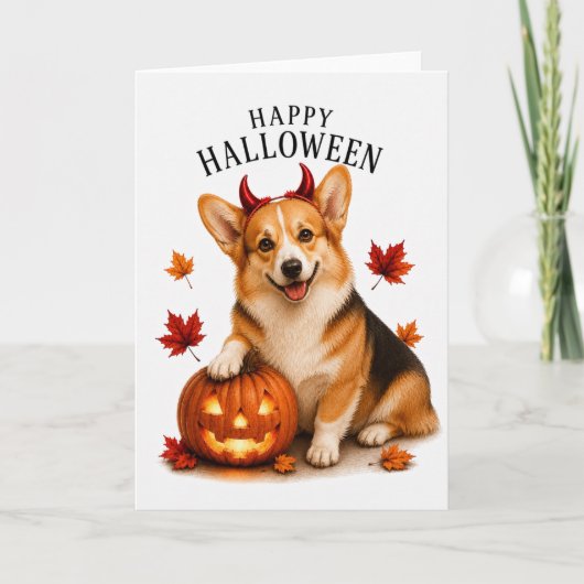 Pembroke Welsh Corgi Teufelshund Karte (Vorderseite)