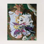 Pembroke Welsh Corgi und Fairy Puzzle (Vertikal)