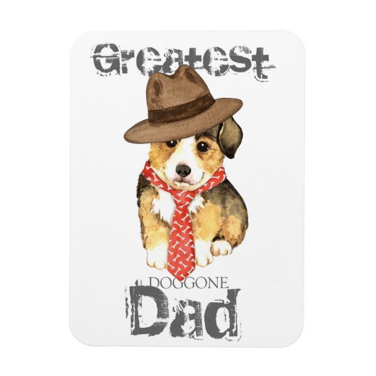 Pembroke Welsh Corgi Vater Magnet (Vertikal)