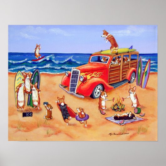 Pembroke Welsh Corgi Wall Print Poster (Vorne)