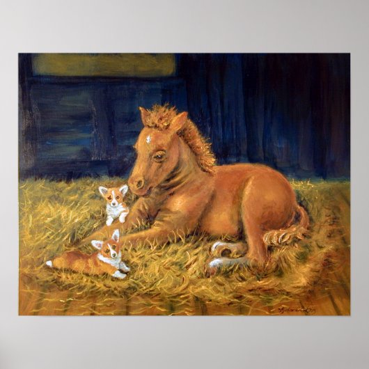 Pembroke Welsh Corgi Wall Print Poster (Vorne)