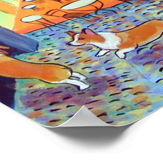 Pembroke Welsh Corgi Wall Print Poster (Ecke)