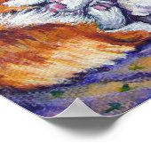 Pembroke Welsh Corgi Wall Print Poster (Ecke)