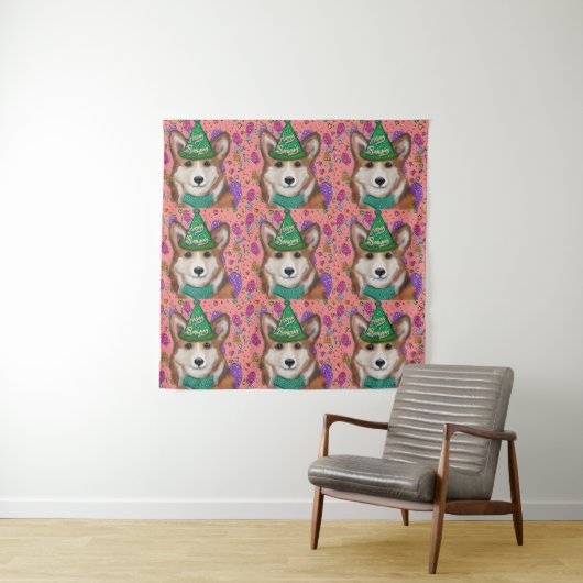 PEMBROKE WELSH CORGI WANDTEPPICH (Beispiel)