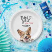 Pembroke Welsh Corgi Wedding Danke Pappteller (Party)