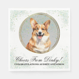 Pembroke Welsh Corgi Wedding Napkin mit Foto Serviette
