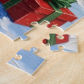 Pembroke Welsh Corgi Weihnachts-Leuchtturm-Feier Puzzle (Seite)