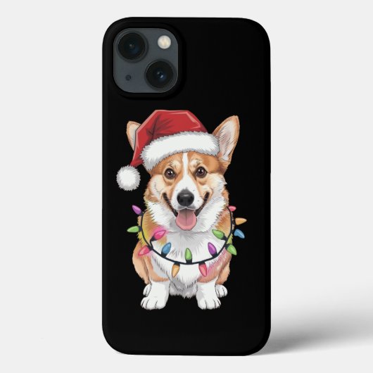 Pembroke Welsh Corgi Weihnachtsbaum Lichter Case-Mate iPhone Hülle (Rückseite)
