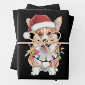 Pembroke Welsh Corgi Weihnachtsbaum Lichter Geschenkpapier Set (Beispiel)