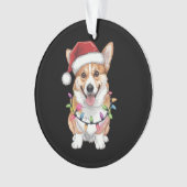 Pembroke Welsh Corgi Weihnachtsbaum Lichter Ornament (Vorderseite)