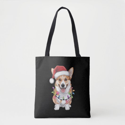 Pembroke Welsh Corgi Weihnachtsbaum Lichter Tasche (Vorderseite)