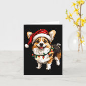 Pembroke Welsh Corgi Weihnachtsbaum Lichter X Karte (Gelbe Blume)