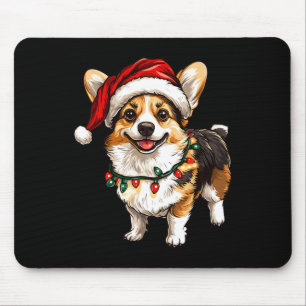 Pembroke Welsh Corgi Weihnachtsbaum Lichter X Mousepad