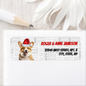 Pembroke Welsh Corgi Weihnachtshunde-Rücksendeadre (Insitu)