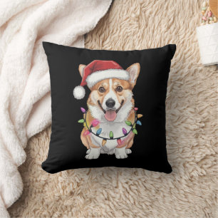 Pembroke Welsh Corgi Weihnachtsmann Weihnachtsbaum Kissen
