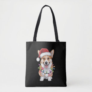 Pembroke Welsh Corgi Weihnachtsmann Weihnachtsbaum Tasche