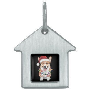 Pembroke Welsh Corgi Weihnachtsmann Weihnachtsbaum Tiermarke