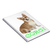 Pembroke Welsh Corgi Welpe Hund Lime Green Liebe Notizblock (Rechte Seite)