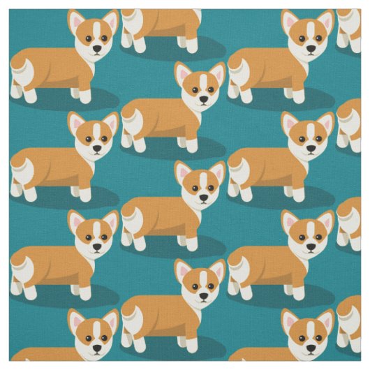 Pembroke Welsh Corgi Welpe Hund Stoff (Muster)
