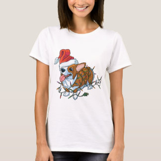 Pembroke Welsh Corgi Welpe Weihnachten Xmas Lichte T-Shirt