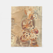 Pembroke Welsh Corgi Welppies Fleecedecke (Vorderseite)