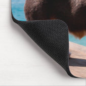 Pembroke Welsh Corgi Welppy auf dem Tisch stehend Mousepad (Ecke)