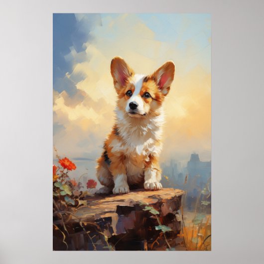 Pembroke Welsh Corgi Welppy Poster (Vorne)