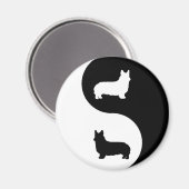 Pembroke Welsh Corgi Yang Magnet (Vorderseite/Rückseite)