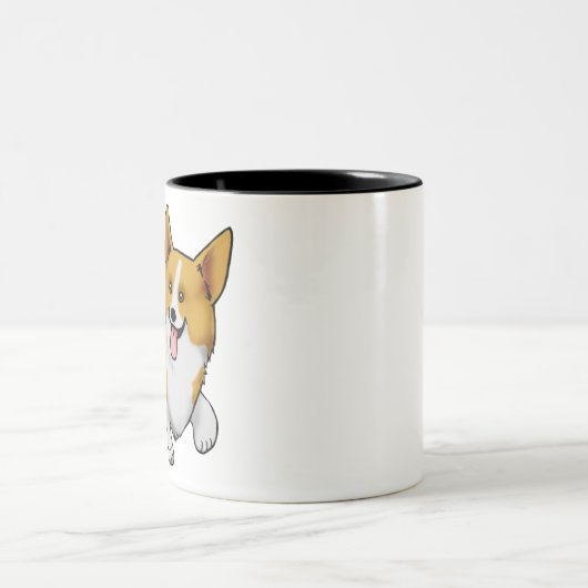 Pembroke Welsh Corgi Zweifarbige Tasse (Mittel)