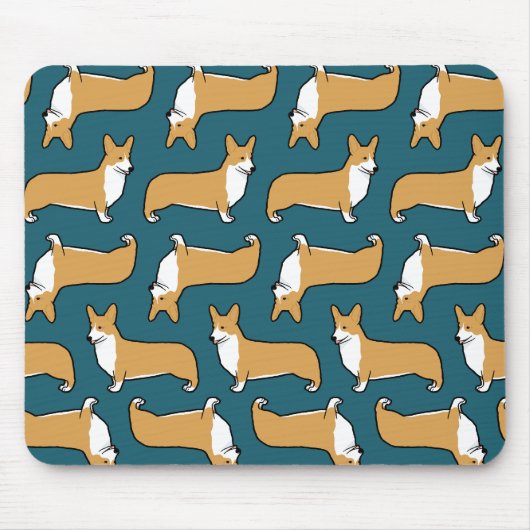 Pembroke Welsh Corgis Muster Mousepad (Vorne)